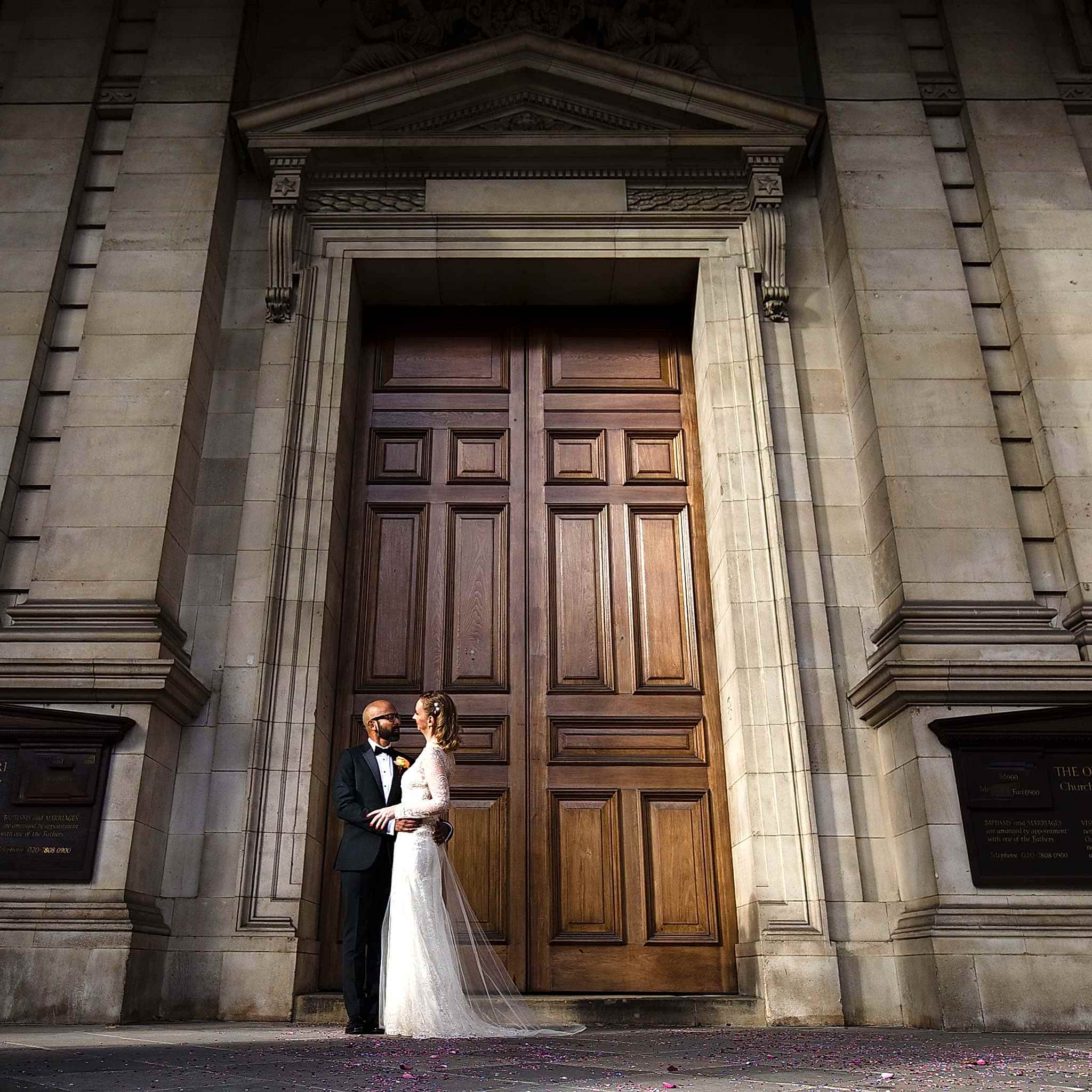 Brompton Oratory and Ognisko Restaurant Wedding