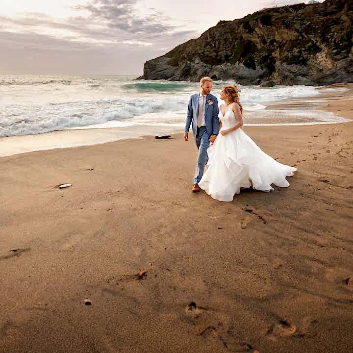 Lusty Glaze Beach Wedding Photography